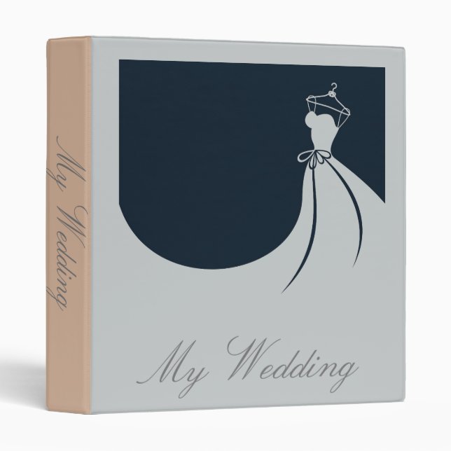 Classeur Mon Mariage Élégant dossier souvenirs et inspirati (Devant/Côté)