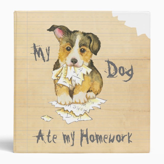 Classeur Mon Pembroke Welsh Corgi a mangé mes devoirs (Devant)