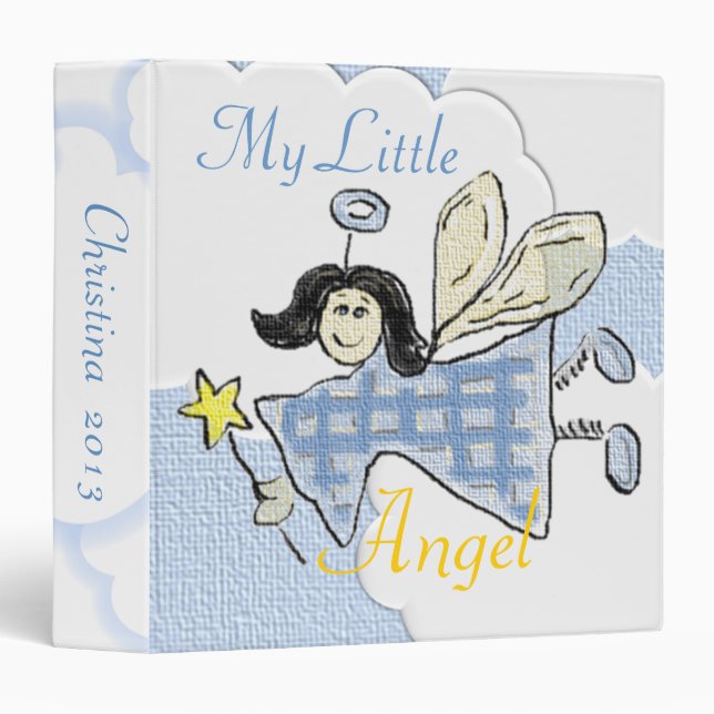 Classeur Mon petit ange dans l'album bleu (Devant/Côté)