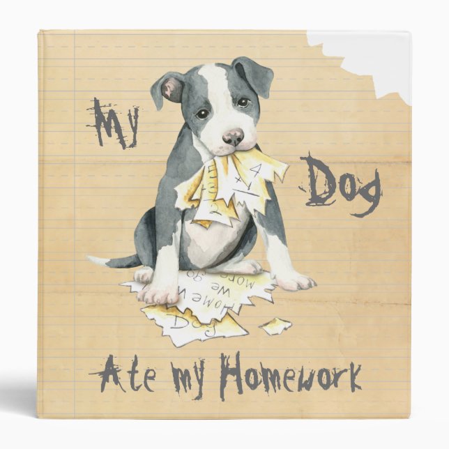 Classeur Mon Pit Bull A Mangé Mes Devoirs (Devant)