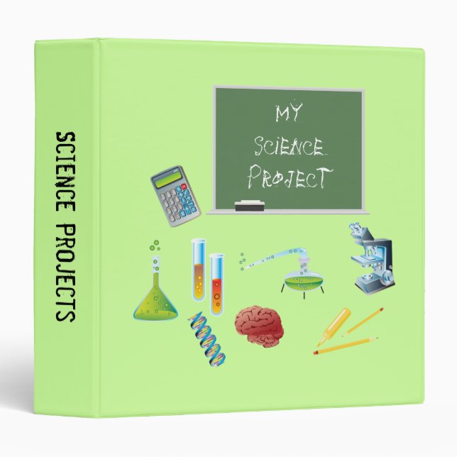 Classeur Mon projet de la Science/classeur personnalisable (Devant/Côté)