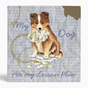 Classeur Mon Sheltie a mangé mon plan de cours