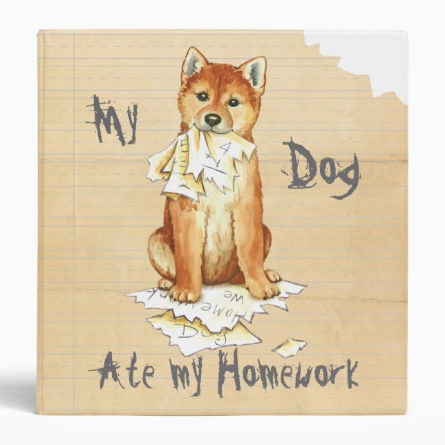 Classeur Mon Shiba Inu A Mangé Mes Devoirs (Devant)