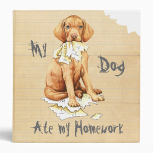 Classeur Mon Vizsla a mangé mon travail