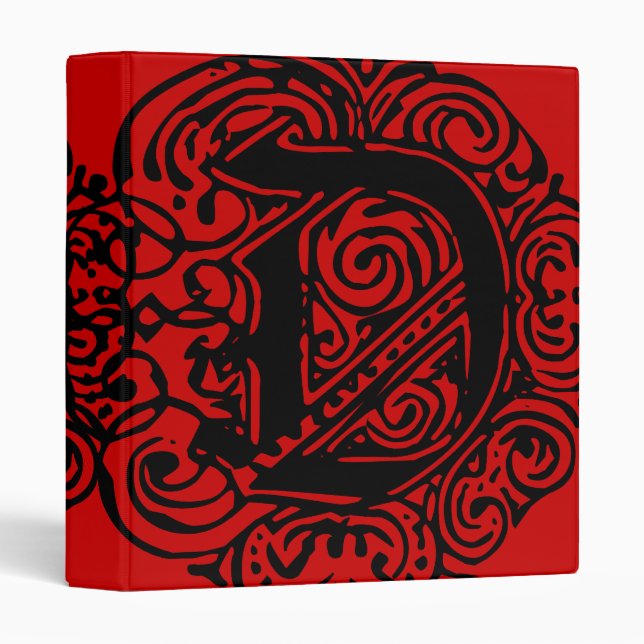 Classeur Monarchie Noir "D" (Devant/Côté)