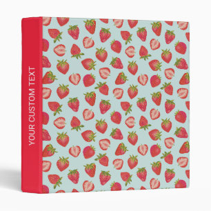 Classeur Monnaie personnalisée et fraise rouge 3 anneau cla