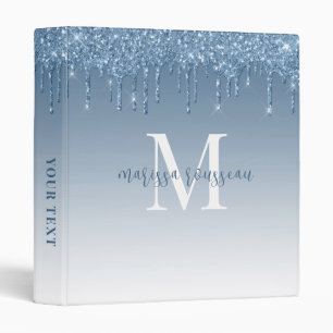 Classeur Monogram Blue Parties scintillant Drift Sparkle Om
