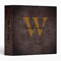 Monogram chic cuir bordeaux écriture nom noir