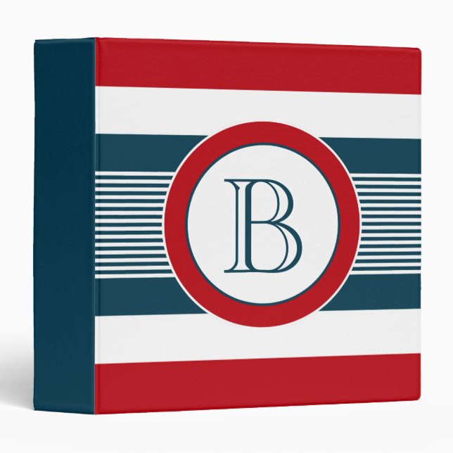 Classeur Monogram design (Devant/Côté)