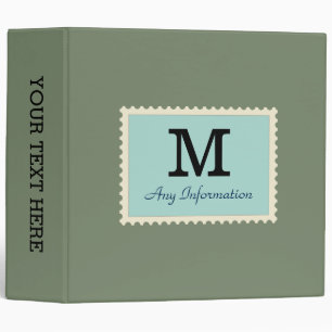 Classeur Monogramme Arrière - plan vert Camouflage clair