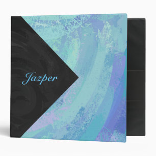 Classeur Monogramme bleu glacier