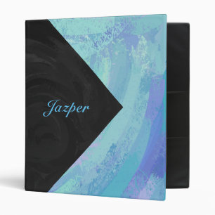 Classeur Monogramme bleu glacier