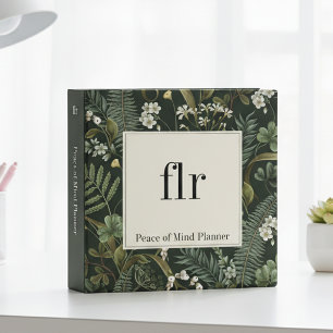 Classeur Monogramme botanique rustique Planificateur de fin
