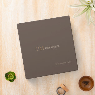 Classeur Monogramme Brown classique simple