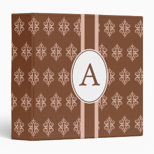 Classeur Monogramme Brown dentelle Mariage Scrapbook Classe