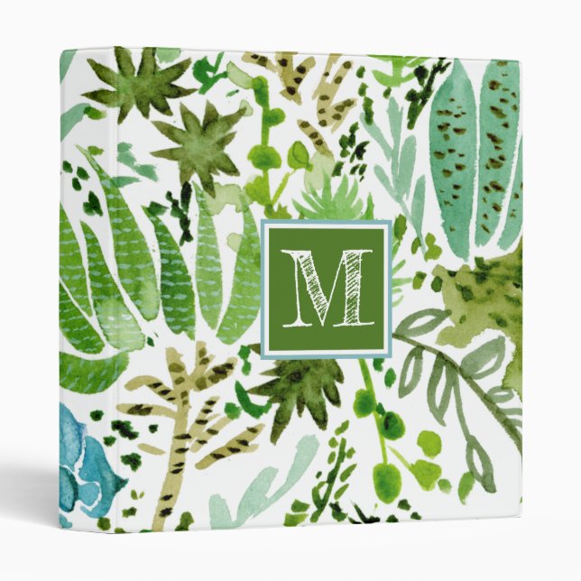 Classeur Monogramme | Champ I Succulent (Devant/Côté)