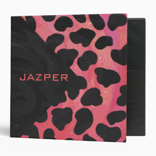 Classeur Monogramme Dalmatien Noir et Rouge