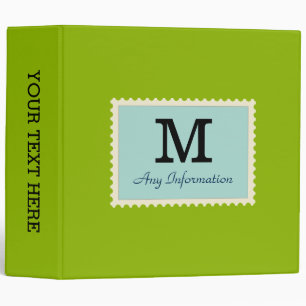 Classeur Monogramme de Arrière - plan vert à la pomme ordin
