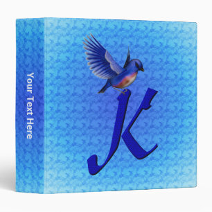 Classeur Monogramme de Bluebird Initiale K Personnalisé