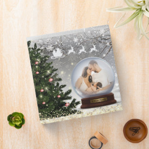 Classeur Monogramme de boule de neige Nom Famille