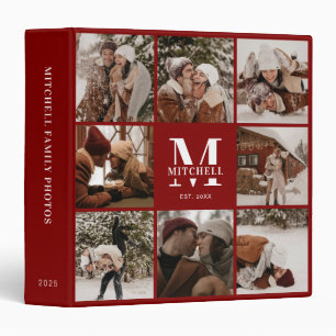 Classeur Monogramme de famille moderne Collage photo Bourgo