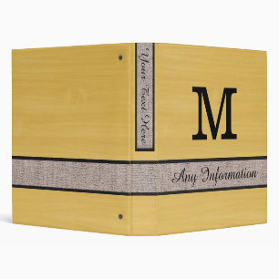 Classeur Monogramme de grains de bois d'or Burap moderne