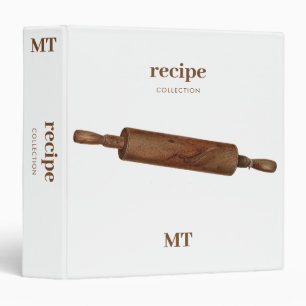 Classeur Monogramme de la recette vintage de la broche