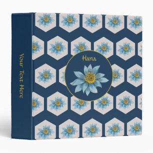 Classeur Monogramme de Motif de Lily géométrique japonais
