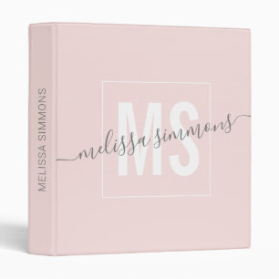 Classeur monogramme de nom de script moderne