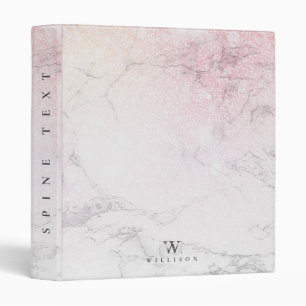 Classeur monogramme de Parties scintillant en marbre de lux