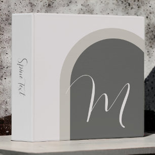 Classeur Monogramme de script élégant Boho Arch