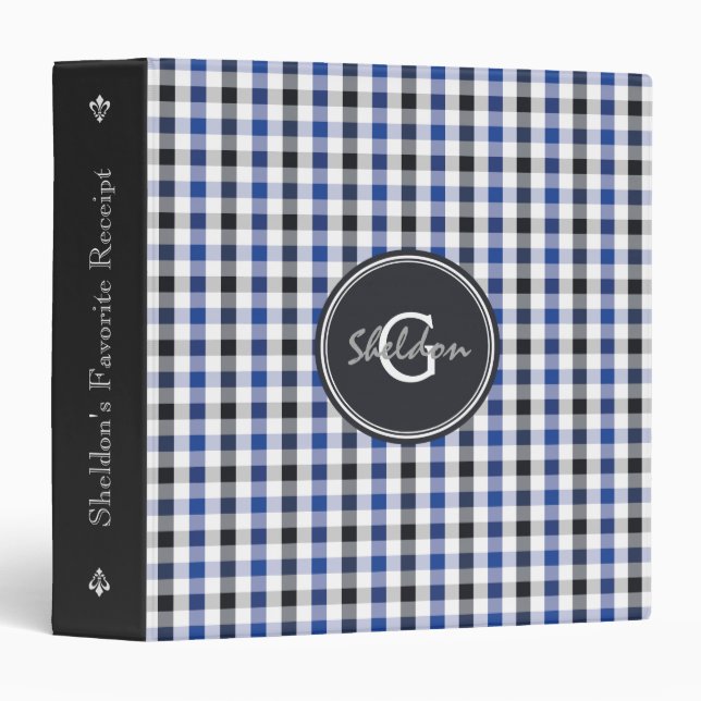 Classeur monogramme de très bon goût chic de motif de (Devant/Côté)