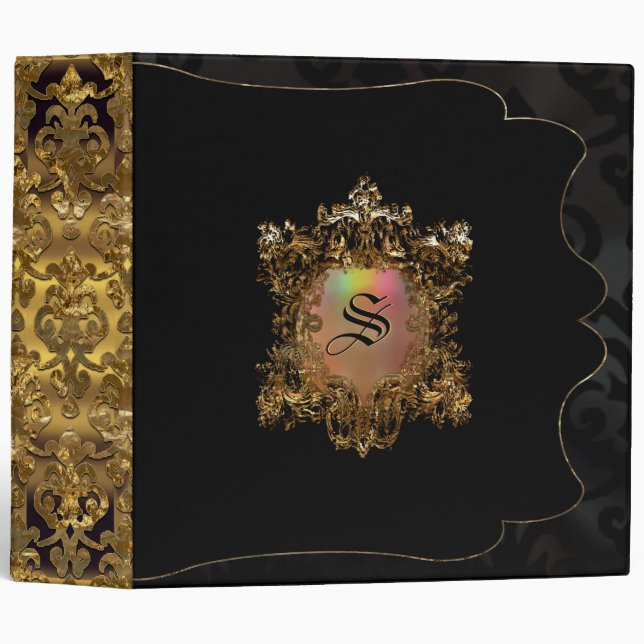 Classeur Monogramme élégant de beauté de Phylathora (Devant/Côté)