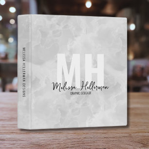 Classeur Monogramme Élégant en Aquarelle