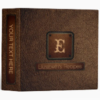 monogramme élégant en cuir de Brun-nez
