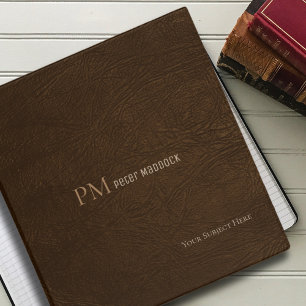 Classeur Monogramme en cuir Brown classique