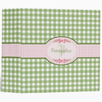 Monogramme En vichy Vert Fille Avec Nom