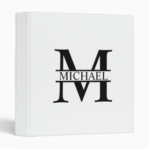 Classeur Monogramme et nom personnalisés
