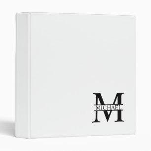 Classeur Monogramme et nom personnalisés