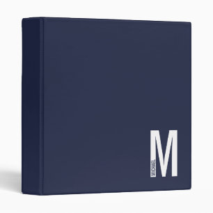 Classeur Monogramme et nom personnalisés modernes