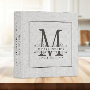 Classeur Monogramme familial Etablissez l'année Classy Line