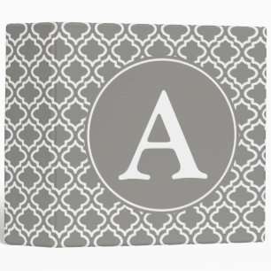 Classeur Monogramme Gris