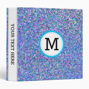 Classeur Monogramme Gris Parties scintillant Multicolor Pei