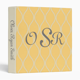 Classeur Monogramme jaune et crème Baby Album