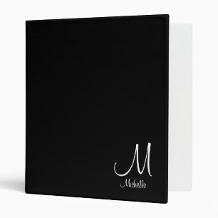 Classeur Monogramme Lettre initiale Modèle Élégant Script