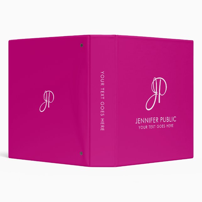 Classeur Monogramme manuscrit Trend Color Viva Magenta (Arrière-plan)