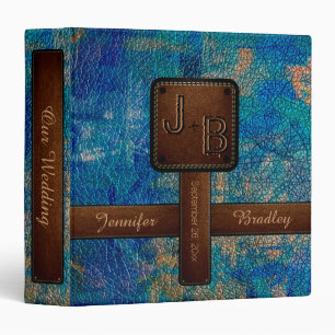 Classeur Monogramme Mariage en cuir Look #6