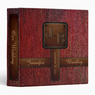 Classeur Monogramme Mariage en cuir Look #7