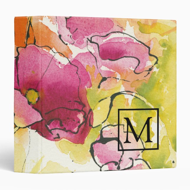 Classeur Monogramme | mi-juillet (Devant/Côté)