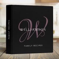 Monogramme moderne élégant Nom de script Cassis Re